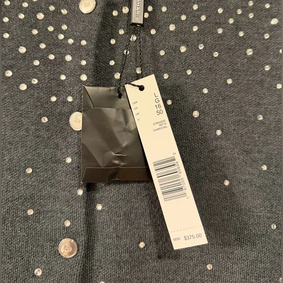 NWT Ellie Tahari Rhinestone Cardigan - Picture 7 of 9